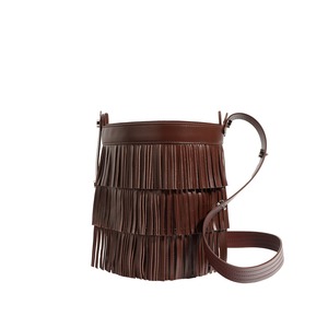 여성용 스웨이드 술 가죽 버킷 백 편안한 어깨 및 겨드랑이 클러치 백 - Product Image 1