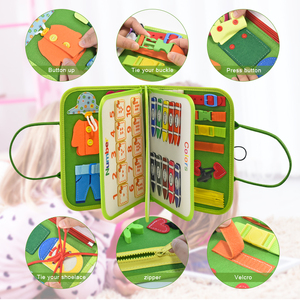 Tableau d'Activités Montessori en Feutre pour Tout-Petits, <span class=keywords><strong>Livre</strong></span> Éducatif en Feutre pour Enfants <span class=keywords><strong>de</strong></span> <span class=keywords><strong>1</strong></span> 2 3 4 5 Ans - Product Image 3