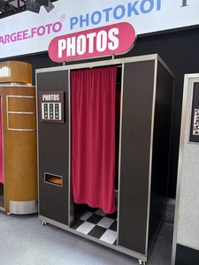 Amerikan Retro Kare Hepsi Bir Arada Vintage Fotoğraf Kabini Makinesi, R100 SLR Uyumlu Ahşap Kaplı Model B, Etkinlikler ve Mağazalar için - Product Image 4