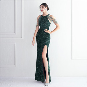 Hot Sale Sequined <strong>Black</strong> Mermaid Prom Dress Formal Evening <strong>Gowns</strong> Women Banquet Dress - Product Image 3