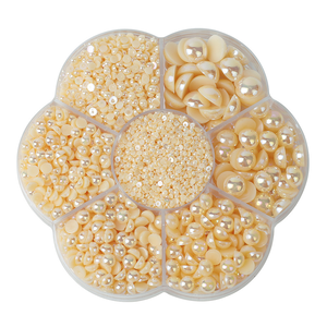 Perles plates en plastique colorées de 2800 pièces, tailles assorties, pour la fabrication de bijoux, cheveux brillants, bricolage et <span class=keywords><strong>scrapbooking</strong></span> – Vente en gros, très demandées - Product Image 5