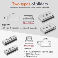 Alat Pengukur Kesejajaran Gergaji Meja 2-in-1 dan Jig Pemotong Tipis dengan Indikator Dial 0.01mm untuk Kesejajaran Mata Gergaji dan Pagar Menggunakan Slot Miter