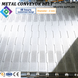 Gıda Konveyör Bandı 2mm Delik Çapı Sıhhi PVC Endüstriyel Yüksek Hızlı Hafif Hizmet Tipi Korozyona Dayanıklı - Product Image 1