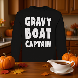 Camiseta de manga larga Gravy Boat Captain, camiseta de cocinero para el Día de Acción de Gracias - Product Image 3