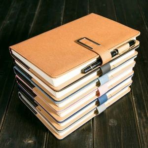 โน้ตบุ๊คใส่การ์ดหนังแกะคุณภาพสูงสำหรับ A5แผ่นจดบันทึกธุรกิจแบบหนาพิเศษพร้อมโลโก้ออกแบบได้ตามต้องการสินค้าใหม่ที่ทันสมัย - Product Image 1