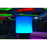 Écran d'affichage vidéo LED flexible TOPvision 1.9 Modèle 360 degrés cylindrique circulaire P2 pour centres commerciaux irréguliers