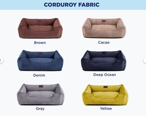 Cama para Perro Personalizada al por Mayor, Impermeable, de Forma Cuadrada, Cómoda, de Gamuza y Pana, Transpirable, Extraíble y Lavable - Product Image 5