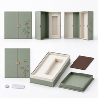Boîte cadeau à thé à double porte magnétique personnalisée, boîte d'emballage à thé en papier rigide décorative