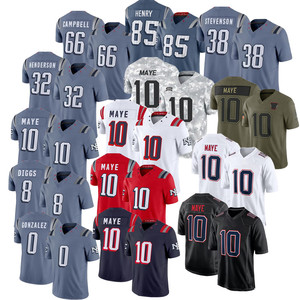Maillots de football des rivalités de la Nouvelle-Angleterre 10 Drake Maye 12 Tom Brady 8 Diggs Carbon Fashion Stitched USA Football Team Jersey Shirt - Product Image 1