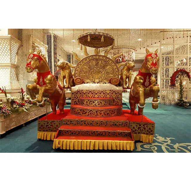 Mahubali Tema Sofa Maharaja Dekorasi Panggung Pernikahan Mebel Bahubali Pernikahan Sofa Maharaja USA