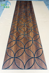 Panneaux muraux de plafond insonorisants en placage de bois <span class=keywords><strong>Triangle</strong></span> carré hexagone Panneaux acoustiques en bois rainurés en V en chêne blanc noyer - Product Image 5