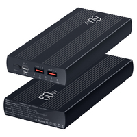 Chargeur de batterie externe pour ordinateur portable à charge rapide 20000mAh 60W 20000mAh Power Station 60W Portable Powerbank Type C Port Chargeur rapide