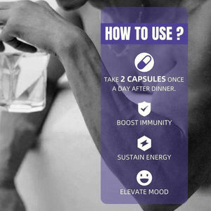 Bencaohong Shilajit Ultra Capsules Supplément à base de plantes de l'Himalaya pur avec minéraux essentiels pour la santé du cerveau adulte Vitalité - Product Image 3