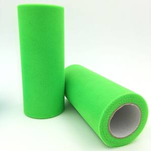 Directo de fábrica 25 yardas 15cm 100% poliéster tul rollo decoración vestido de novia tela medio suave tul - Product Image 4