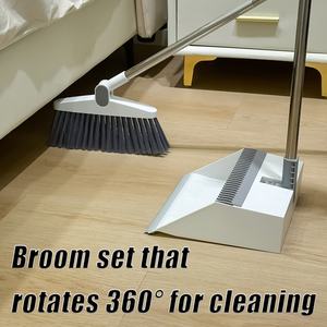 Juego de recogedor de escoba de mano de PP sostenible para uso doméstico, herramienta de limpieza de suelo de cerdas suaves, pala de basura - Product Image 5