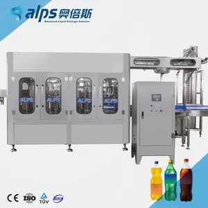 Automatic 12000-15000bph Pet Glass Bottles Carbonated Beverage Liquid PLC Control 3 in 1 Filling Machine Production Line