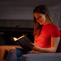 Clip on pieghevole Smart ricaricabile ambra lettura led book light