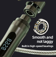 Corde à sauter en acier lestée de haute qualité, rechargeable, électronique, portable, pour le fitness, l'entraînement et l'exercice