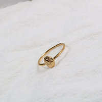 Bijoux Joolim en gros, anneaux en acier inoxydable plaqués or 18 carats pour femmes
