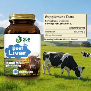 Top Selling Beef <b>Liver</b> Capsules with Iron and Copper Vitamin A Strength Endurance and Eye Vision Health B Vitamins Capsules - Product Image 2