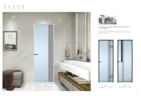 Joint étanche de porte de salle de bain en verre trempé de conception coulissante sans cadre pour l'utilisation de pièce humide pour le garage intérieur de jardin
