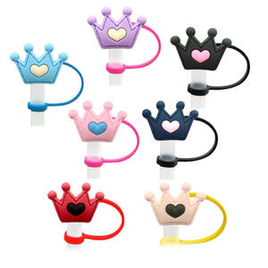 ฝาครอบหลอดดูดน้ำลายการ์ตูนน่ารัก สีสันสดใส ป้องกันฝุ่น ผลิตจากวัสดุยาง PVC สำหรับของขวัญส่งเสริมการขาย - Product Image 2