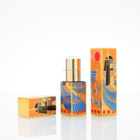 Rouge à lèvres classique de style chinois de 12,1 mm en STOCK, tube de rouge à lèvres magnétique carré traditionnel coloré à impression numérique 3D