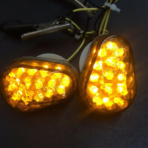 ไฟเลี้ยวรถจักรยานยนต์แบบ LED 12V แสงสีเหลือง เลนส์รมดำ กันน้ำ ไฟเลี้ยวข้าง สำหรับดัดแปลงอัพเกรด 6 เลนส์ พลาสติก - Product Image 3