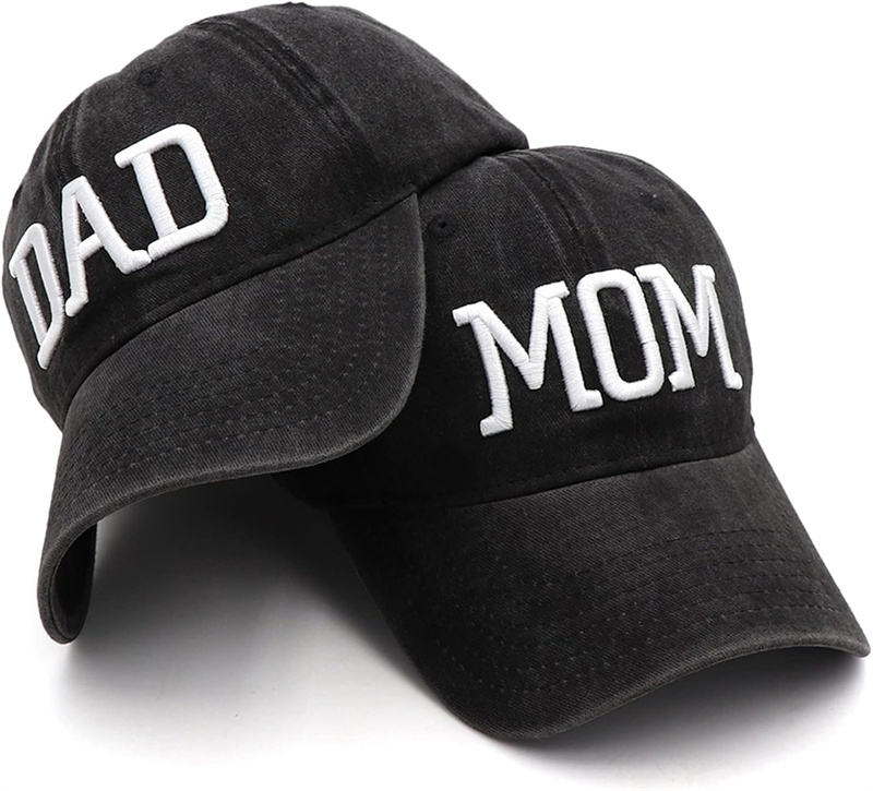 Wholesale High Quality Mom and Dad Hats Fathers Day Mom Dad Hat Embroidered  Adjustable Baseball Caps for Couples Parents