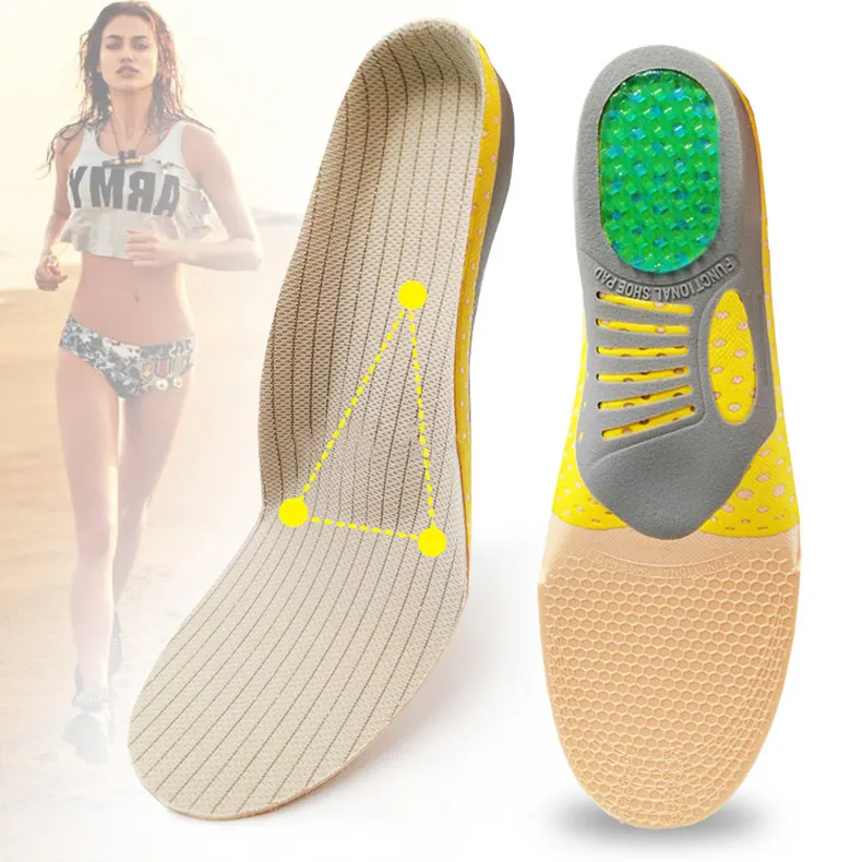 Unisex Shock Absorbing Sweat Absorbing Arch Support Insole Basketball Running Shoes Correction Arch Sports Insoles