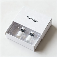 Boîtes d'emballage personnalisées pour suppléments de peptides, flacons de peptides de 2 ml et 3 ml, boîte d'emballage avec support en plastique