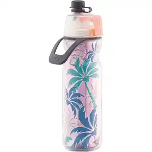 Coconut trees Soft LDPE Plastic Mist Spray Bottle Wide Mouth Plastic Sports Squeeze Water Bottle with Mist Sprayer Pop Up Lid