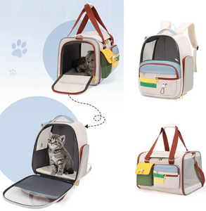 Folding Mesh <b>Cat</b> Pet Carrier <b>Backpack</b> and Handbag <b>Cat</b> Transport Walking <b>Backpack</b> Bag for Pet Travel High Capacity - Product Image 5