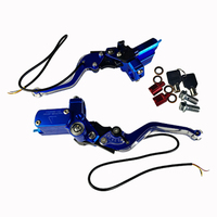 Ensemble de frein à disque avant et arrière CNC avec poignée, éclairage LED et embrayage, nouvelle modification de moto, réglable sur 6 vitesses