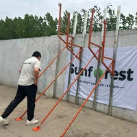 Échafaudage modulaire réutilisable de 3,6 m (12 pieds) de hauteur, personnalisable, pour coffrage en béton isolé (ICF) avec isolation EPS