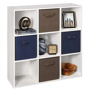 Meubles de rangement en bois de pin style moderne, boîte avec cube en bois de pin, placard organisateur, étagère armoire d'armoire