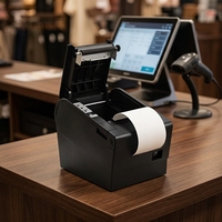 Imprimante thermique de reçus sans fil USB/WiFi de bureau personnalisée 80 mm pour les factures de restaurant, vitesse d'impression de 180 mm/secondes, en stock