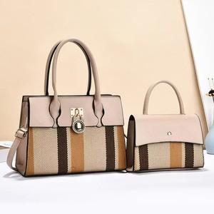 Sacs à main deux pièces mère-fille 2025 – Design simple bicolore en cuir PU avec fermeture éclair – Mode et luxe en polyester - Product Image 3