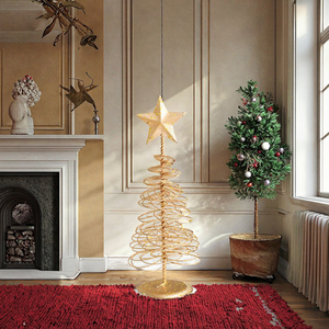 Décorations de Noël créatives modernes en fer, étoile à cinq branches, mini décorations de Noël pour table et arbre, accessoires de décoration de Noël, ornements de Noël - Product Image 3