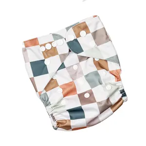 Happy Flute Hot Selling Cloth Diaper With 3 Layers Microfiber Insert Waterproof One Size Baby Nappies