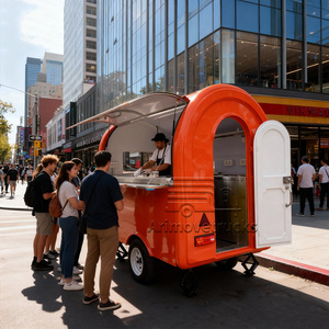 Tùy Chỉnh Độc Đáo Top End Fancy Cà Phê Boba Trà Mềm Lạnh Uống Milkshakes Kiosk Thực Phẩm Giỏ Hàng Với Hiển Thị Nhượng Bộ Cửa Sổ - Product Image 4