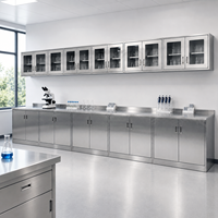 Table de travail de laboratoire scientifique en acier inoxydable pour écoles, résistante aux produits chimiques, mobilier de laboratoire