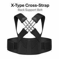 Correcteur de posture pour le dos, conception scientifique à sangles croisées en X, ceinture ajustable pour le bureau