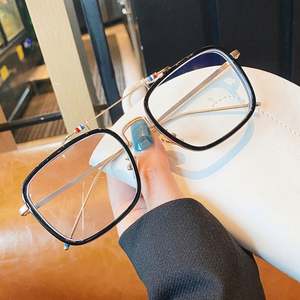 Gafas de Computadora con Marco Metálico y Doble Puente Cuadrado, Anti Luz Azul, Moda 2022, para Mujer - Product Image 3