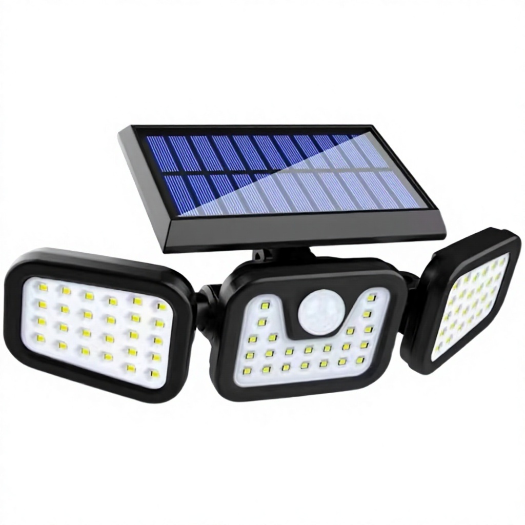 Cross-border Solar LED IP65 Waterproof Outdoor Garden Light with Motion Sensor and Rotating Lamp Bead