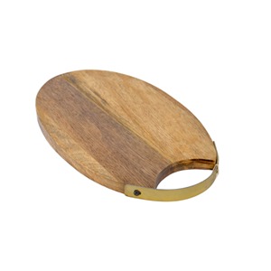 Planche à découper en bois de conception personnalisée de haute qualité avec poignée en métal en fer Planche à découper de légumes d'ustensiles de cuisine facile à utiliser - Product Image 3