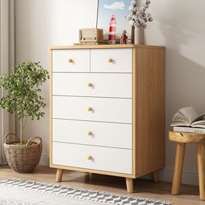 Meuble de rangement moderne et minimaliste pour chambre <span class=keywords><strong>à</strong></span> coucher - Meuble de sol avec tiroirs latéraux et de pied de lit, design seau - Product Image 1