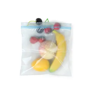 Sustainable Compostable Fresh Fruits Veggies Freshness bag Biodegradable Frosted Ziplock Bag Storage for Organic Produce