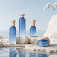 Bouteilles en verre et pots à crème de haute qualité 50g 40ml 100ml 120ml Emballage pour soins de la peau Vaporisateur à pompe rhomboïde OEM ODM Logo personnalisé