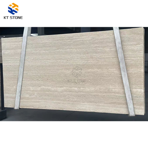 Dalle <span class=keywords><strong>de</strong></span> marbre Travertin <span class=keywords><strong>de</strong></span> <span class=keywords><strong>Toscane</strong></span> Blanc Ivoire, personnalisable pour mur <span class=keywords><strong>de</strong></span> fond TV, plinthe décorative - Product Image 3